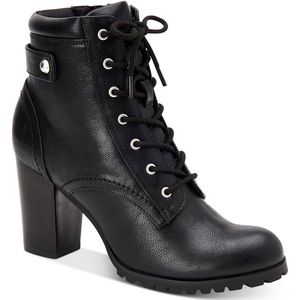 Style & Co. Lace Up Booties w/Buckle Detail